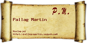 Pallag Martin névjegykártya