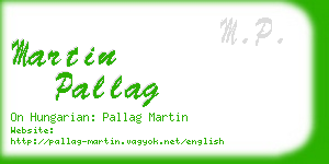 martin pallag business card